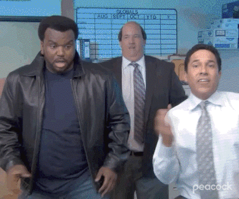 gif de empleados bailando